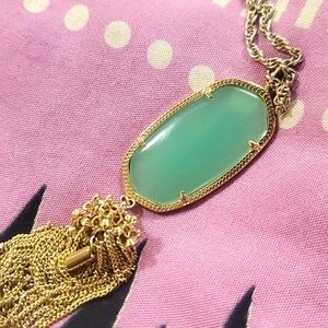 Kendra scott Rayne necklace, Chalcedony sea foam green